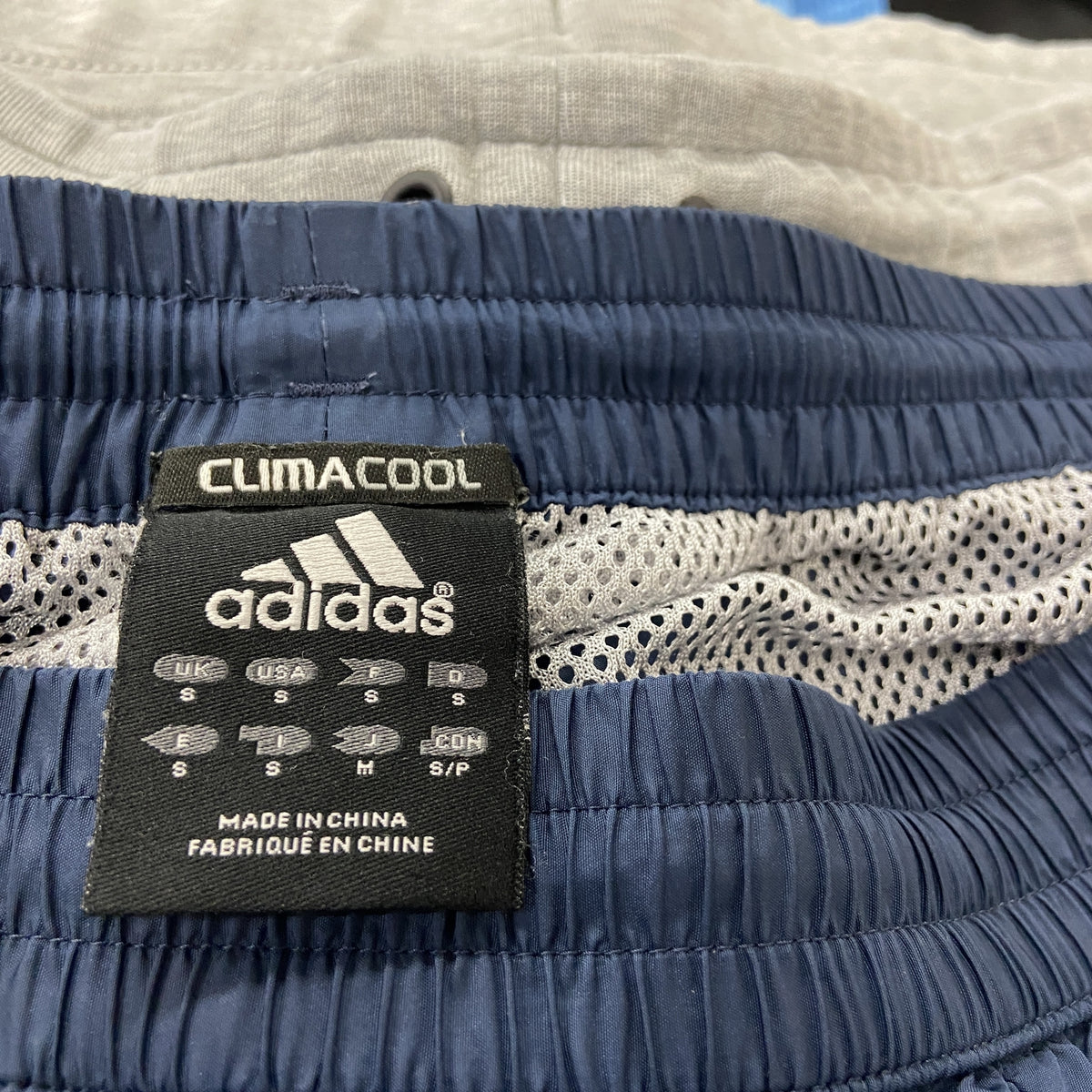 adidas　アディダス　ピステパンツ/ウィンドパンツ　トラックパンツ　紺　ネイビー　Mサイズ　古着