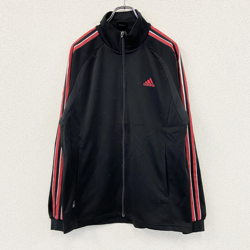 adidas　アディダス　トラックジャケット/ジャージ　黒　ブラック　Mサイズ　古着