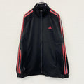 adidas　アディダス　トラックジャケット/ジャージ　黒　ブラック　Mサイズ　古着