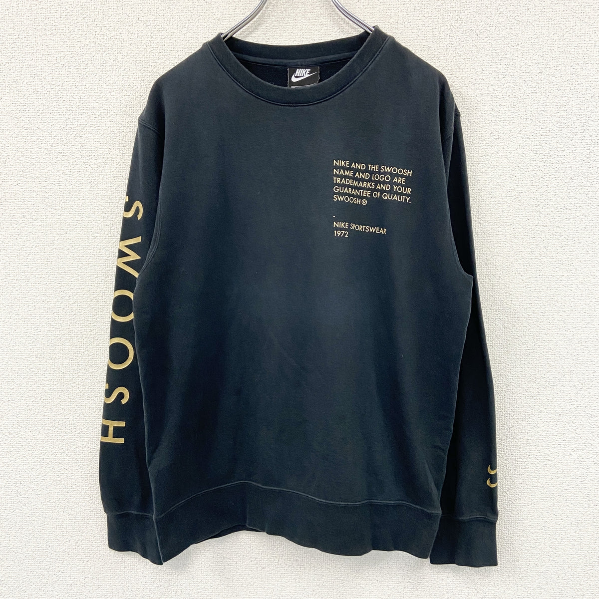NIKE　ナイキ　長袖プリントTシャツ/ロンT　黒　ブラック　Sサイズ　古着
