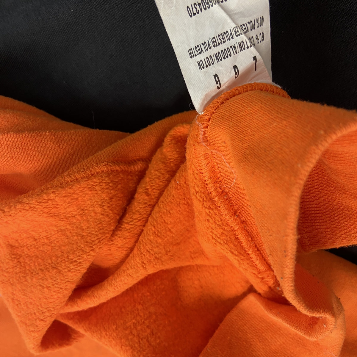 FRUIT OF THE LOOM　フルーツオブザルーム　Carhartt　カーハート　スウェット/トレーナー　リメイク加工　バイカラー　オレンジ　ベージュ　Lサイズ　古着