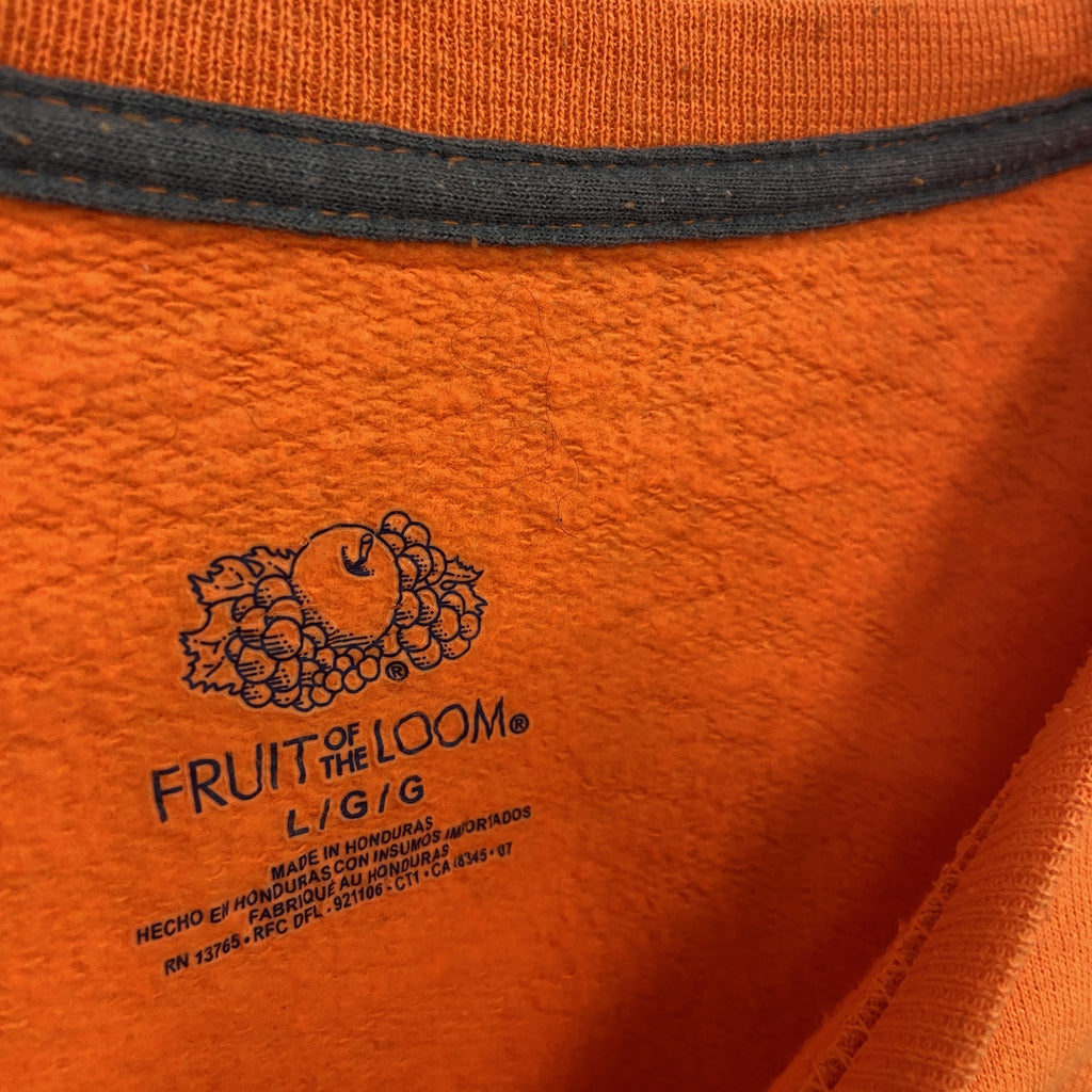 FRUIT OF THE LOOM　フルーツオブザルーム　Carhartt　カーハート　スウェット/トレーナー　リメイク加工　バイカラー　オレンジ　ベージュ　Lサイズ　古着