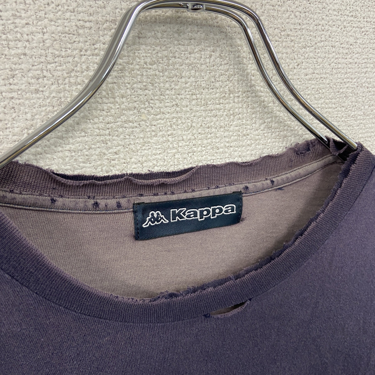 Kappa　カッパ　長袖プリントTシャツ/ロンT　紺　ネイビー　Lサイズ カットソー メンズ コットン 古着