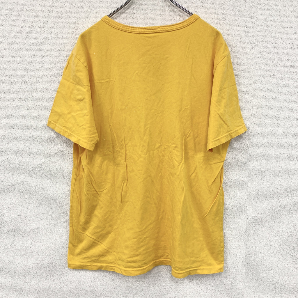 Champion　チャンピオン　半袖プリントTシャツ　黄色　イエロー　XLサイズ　古着