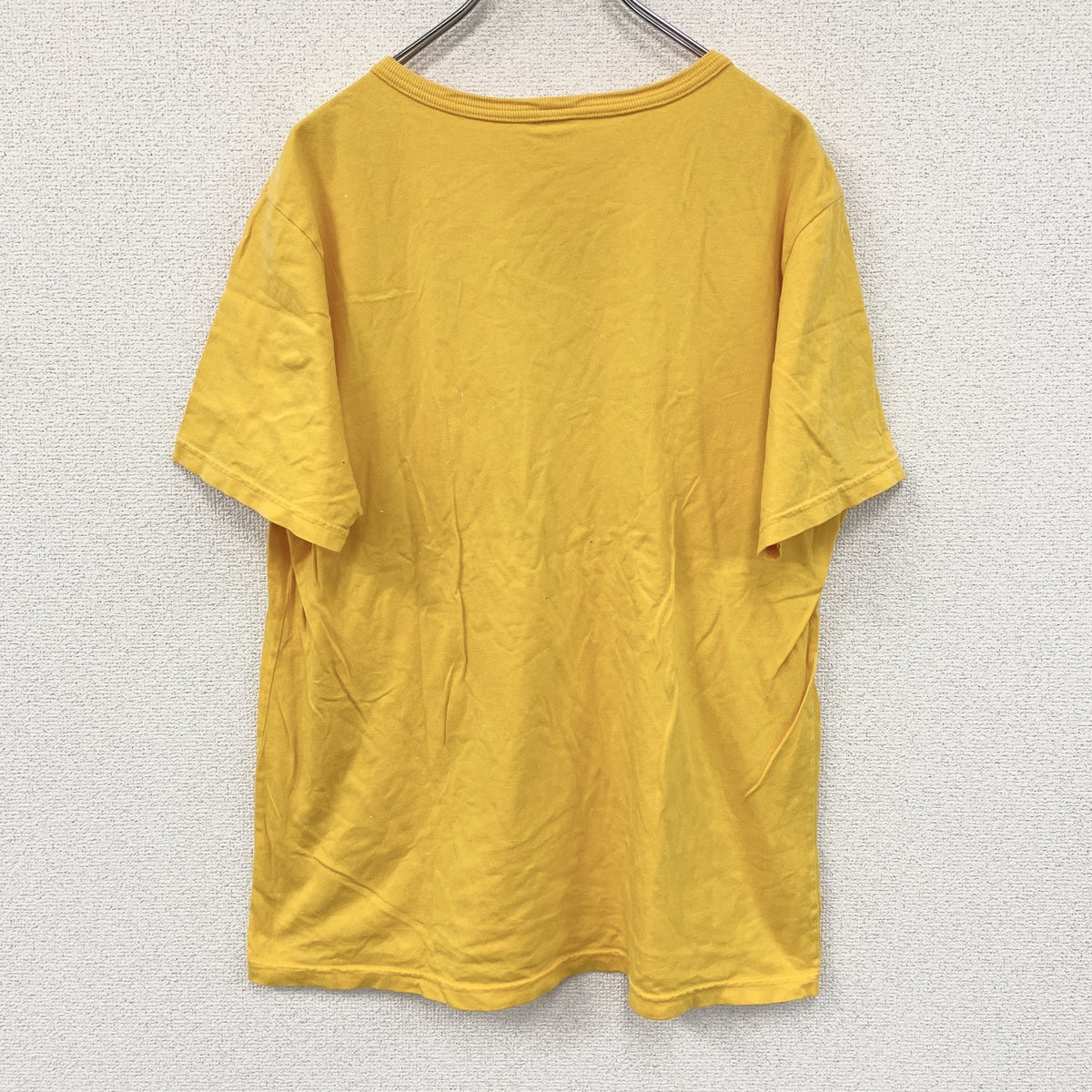 Champion　チャンピオン　半袖プリントTシャツ　黄色　イエロー　XLサイズ　古着