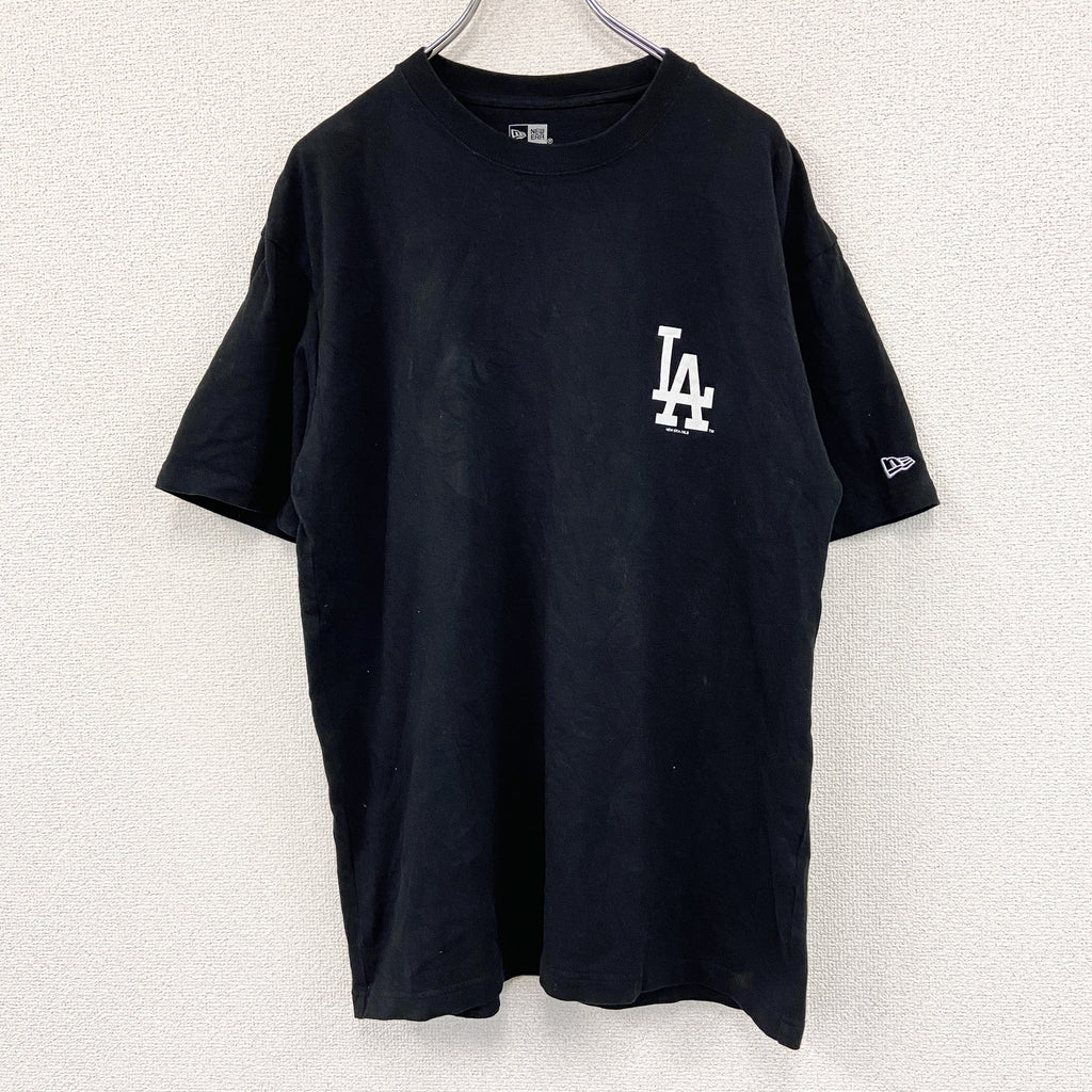 NEW ERA　ニューエラ　半袖プリントTシャツ　黒　ブラック　XLサイズ　古着