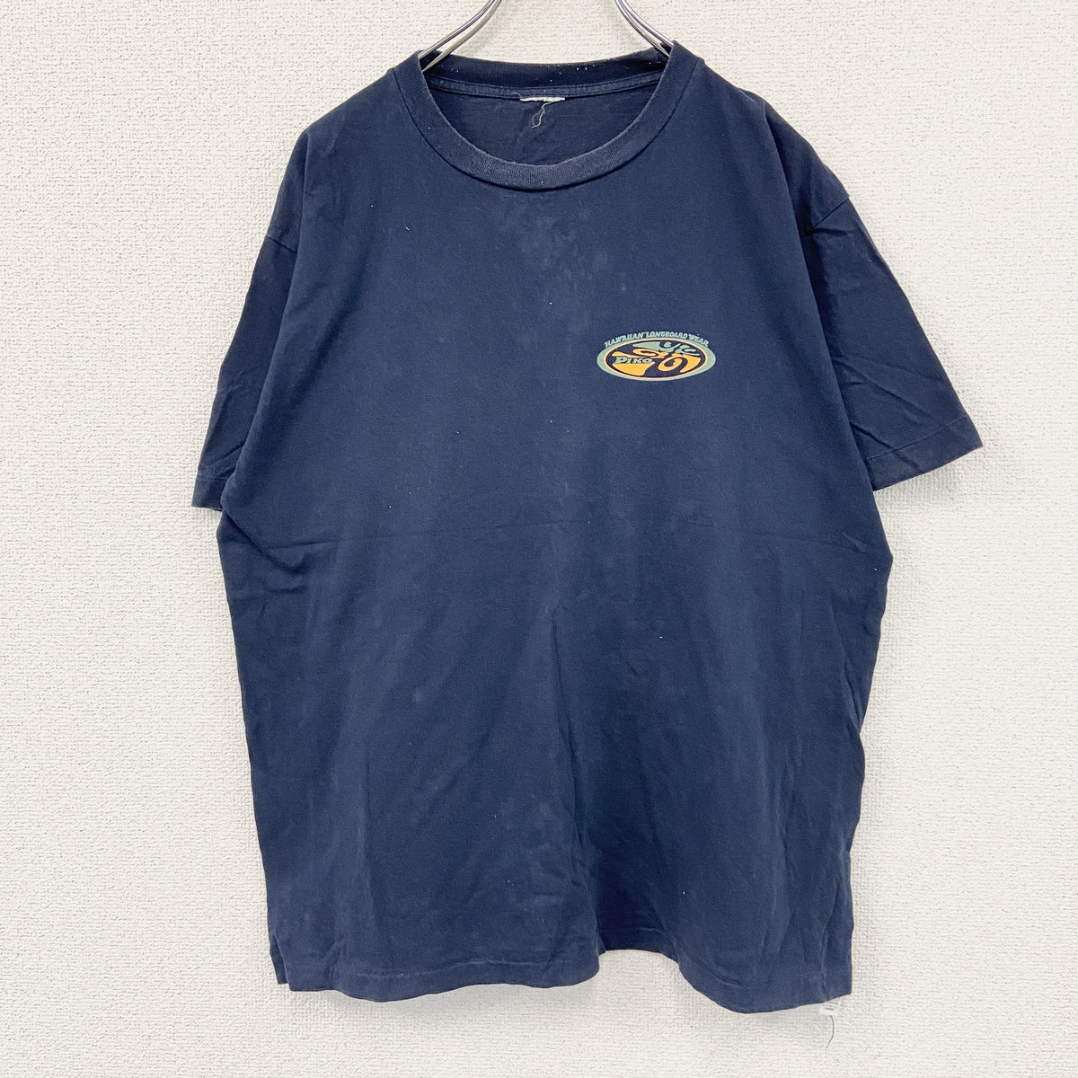 PIKO　ピコ　半袖プリントTシャツ　シングルステッチ　ヴィンテージ　紺　ネイビー　古着