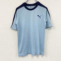 PUMA　プーマ　半袖ワンポイントプリントTシャツ　青　ブルー　古着
