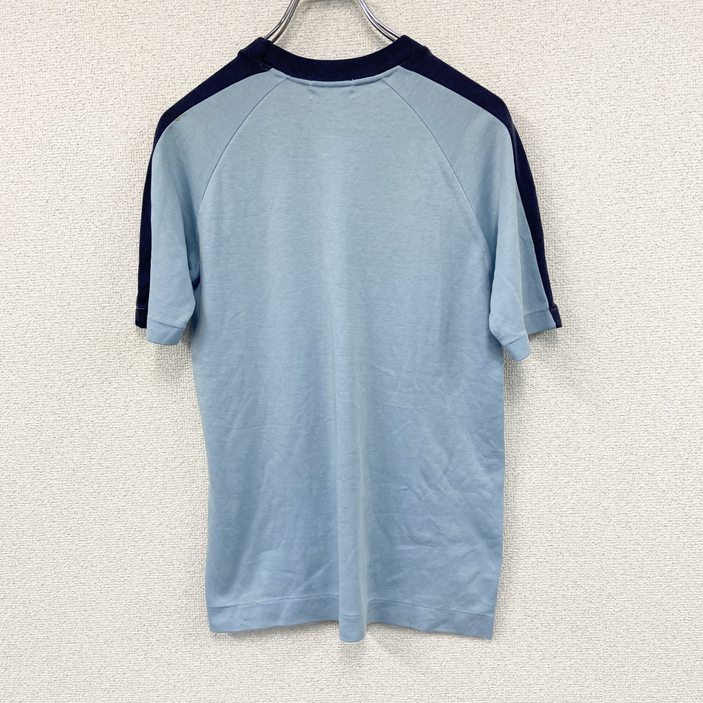 PUMA　プーマ　半袖ワンポイントプリントTシャツ　青　ブルー　古着