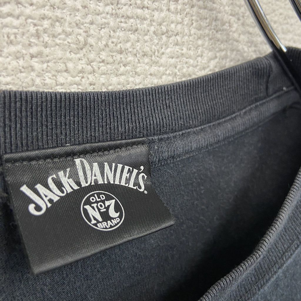 JACK DANIEL'S.　ジャックダニエル　半袖プリント企業Tシャツ　黒　ブラック　Lサイズ　古着