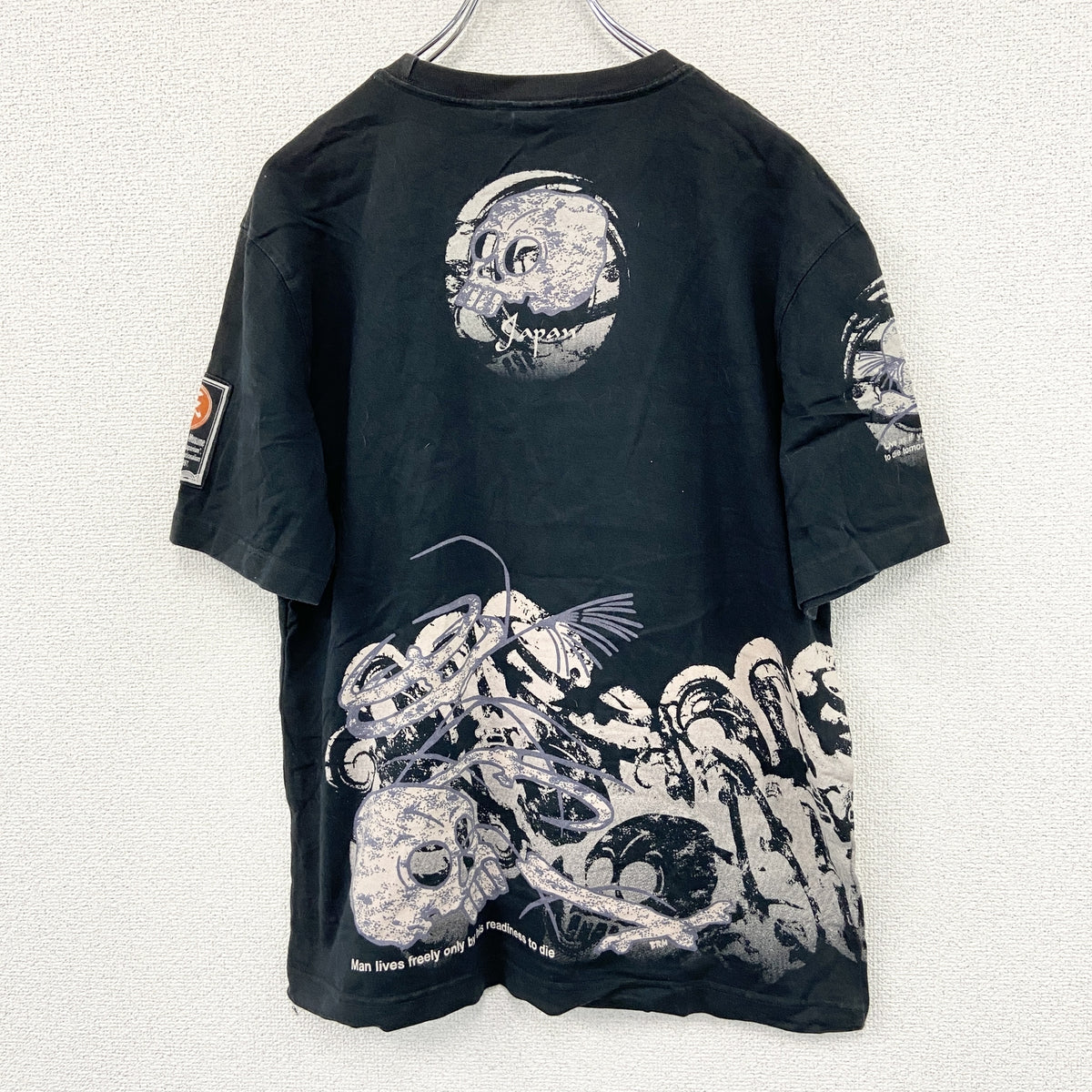 爆裂爛漫娘　半袖プリントTシャツ　黒　ブラック　42サイズ　古着