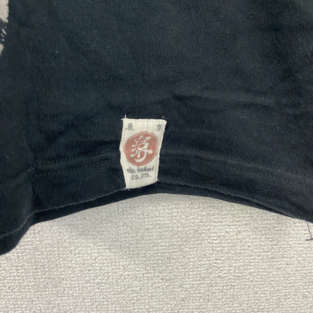 爆裂爛漫娘　半袖プリントTシャツ　黒　ブラック　42サイズ　古着