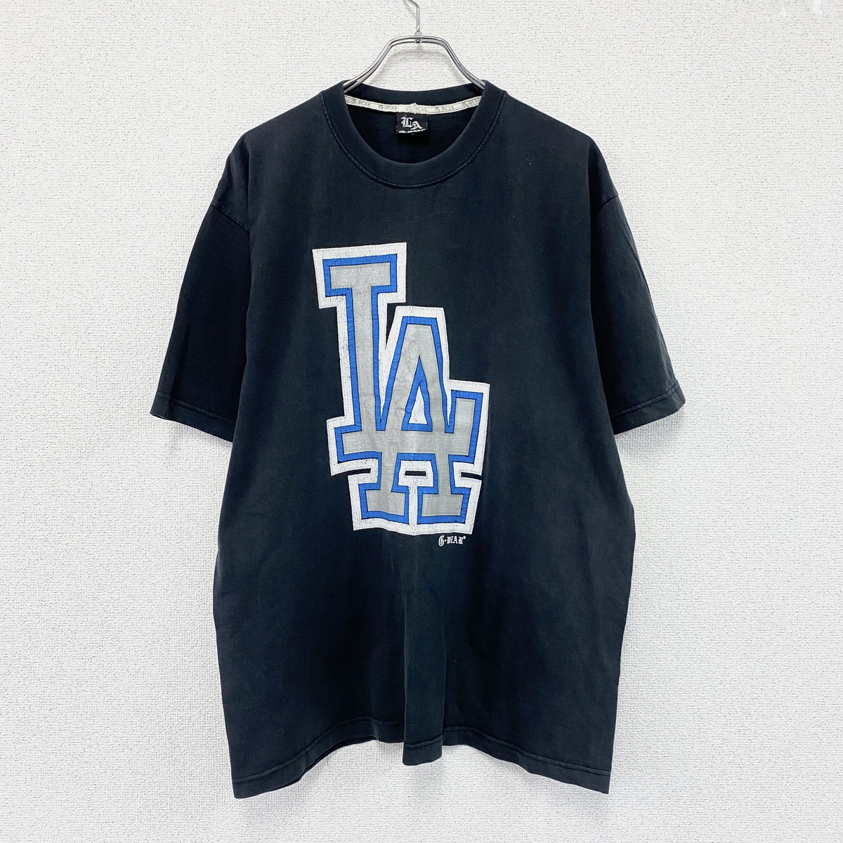 LA G-WEAR　ロサンゼルスドジャース　MLB　半袖プリントTシャツ　黒　ブラック　古着
