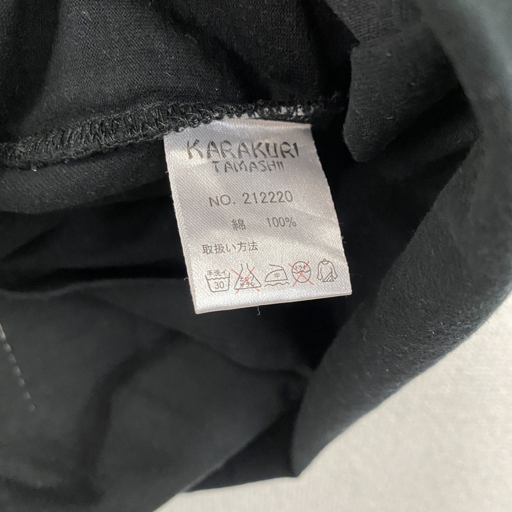 絡繰魂　カラクリダマシイ　半袖プリントTシャツ　和柄　黒　ブラック　XLサイズ　古着