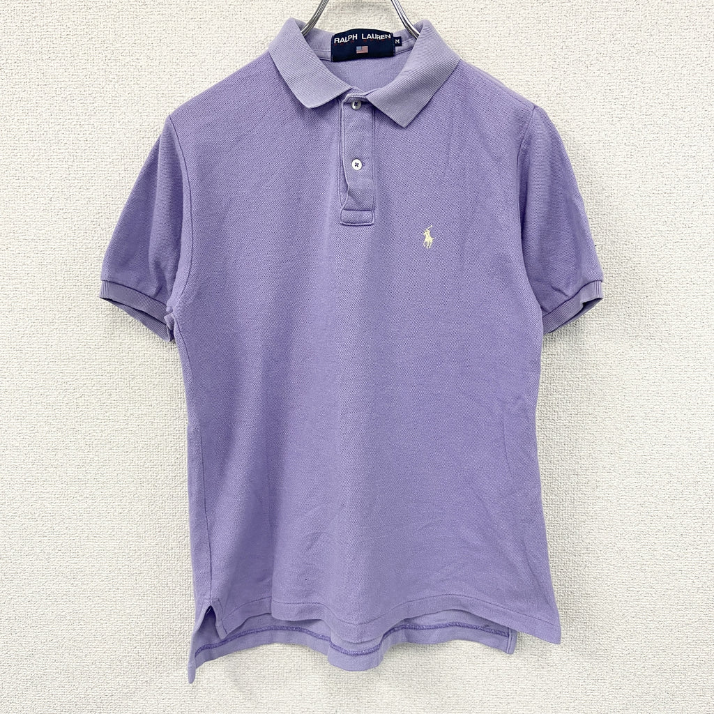 Ralph Lauren　ラルフローレン　半袖ポロシャツ　紫　ライトパープル　Mサイズ　古着