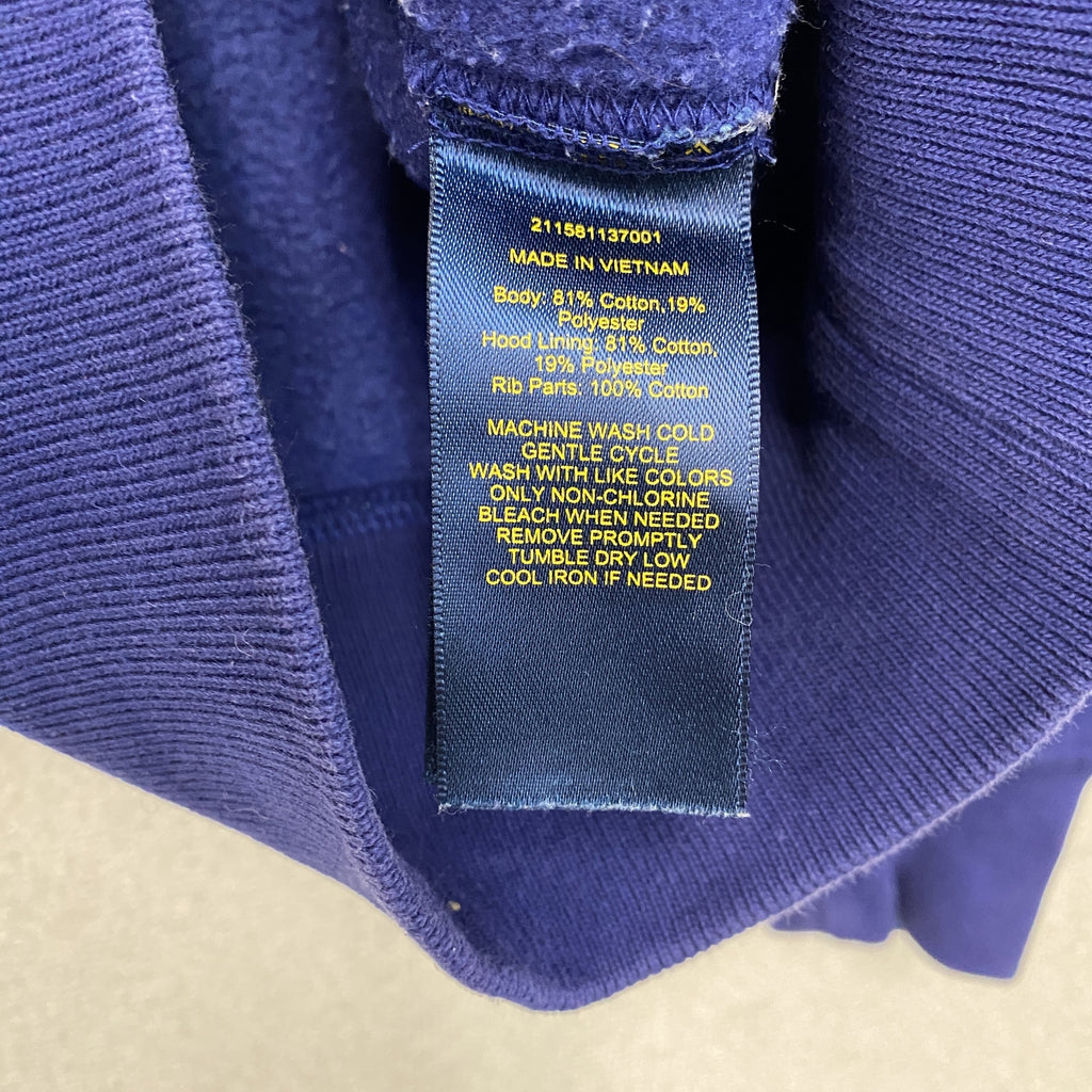 POLO RALPH LAUREN　ポロラルフローレン　スウェットパーカー/フーディー　青　ブルー　XSサイズ　古着
