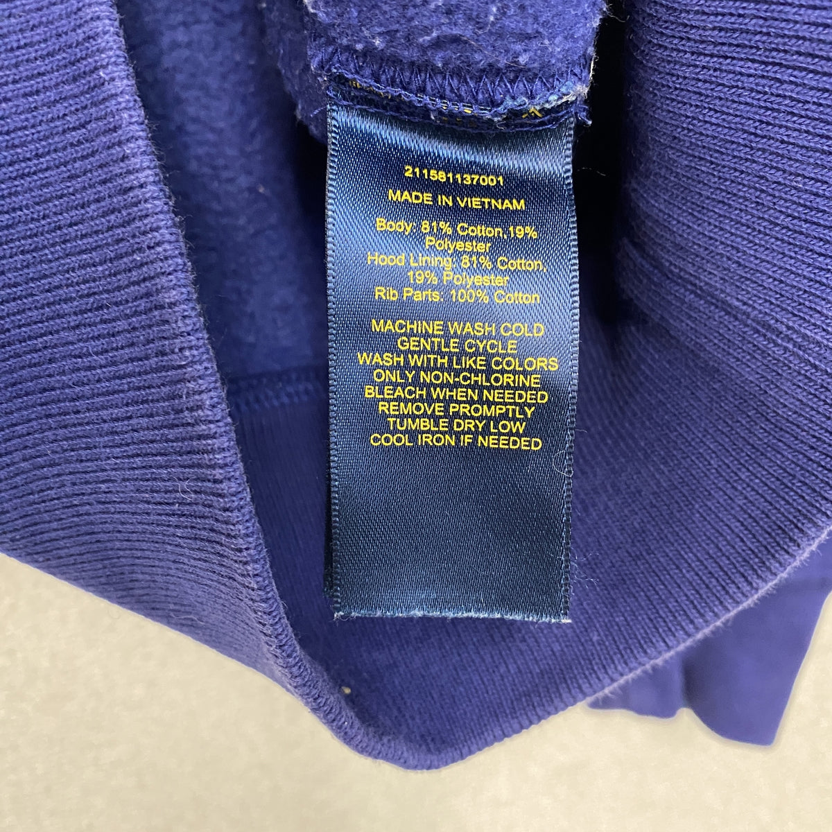 POLO RALPH LAUREN　ポロラルフローレン　スウェットパーカー/フーディー　青　ブルー　XSサイズ　古着