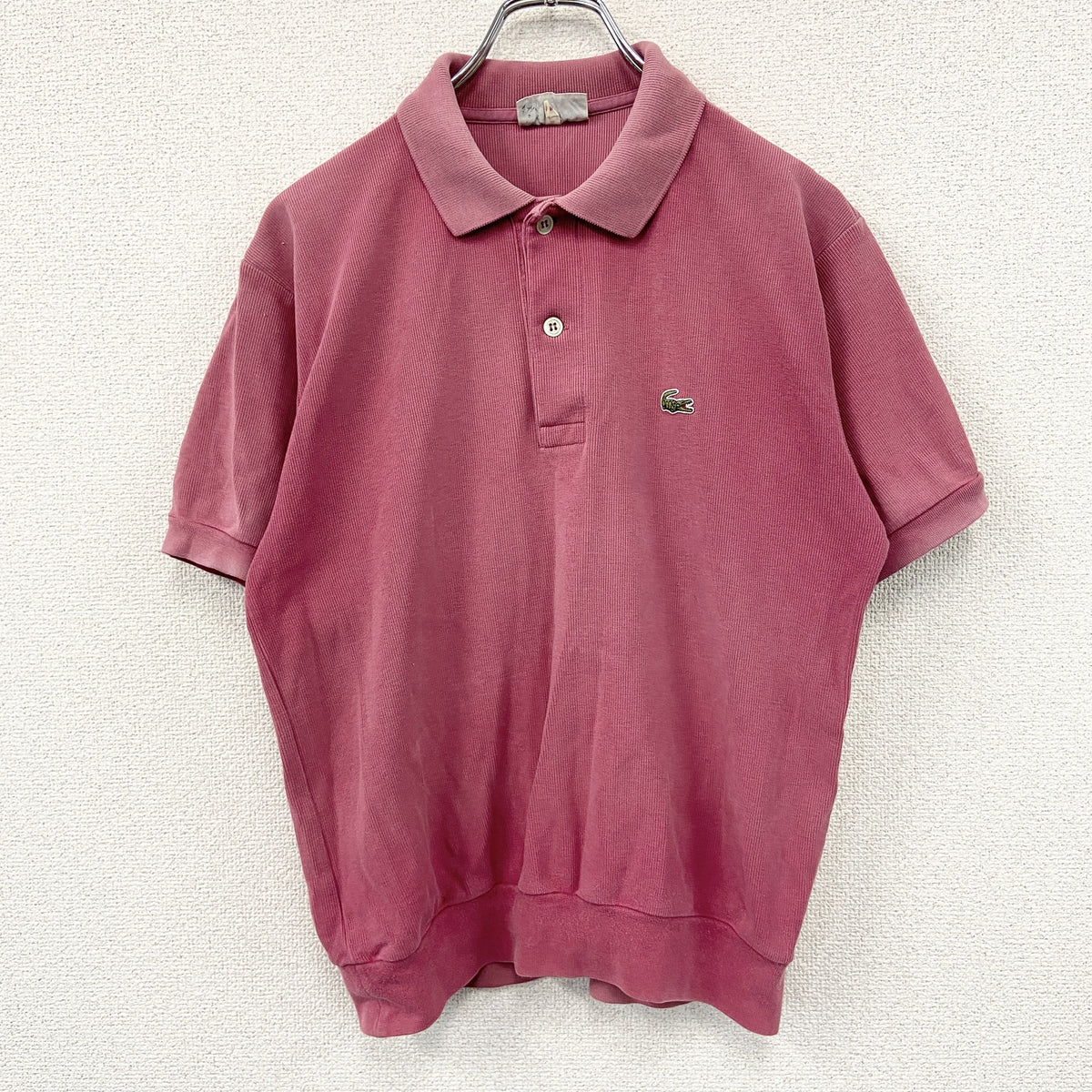 LACOSTE　ラコステ　半袖ポロシャツ　ピンク　2サイズ　古着