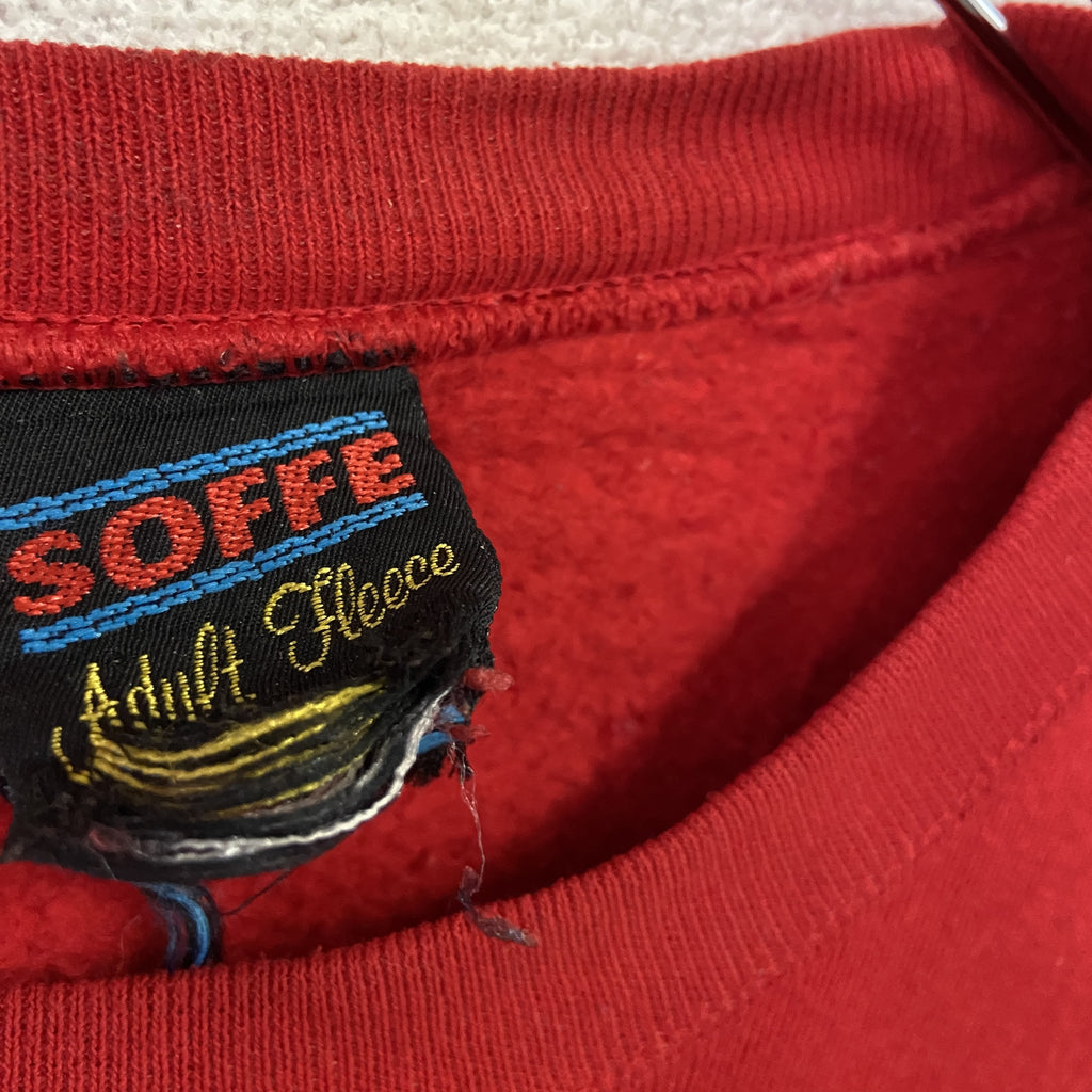 90s　SOFFE　ソフィー　スウェット/トレーナー　ヴィンテージ　赤　レッド スウェットトップス メンズ 古着