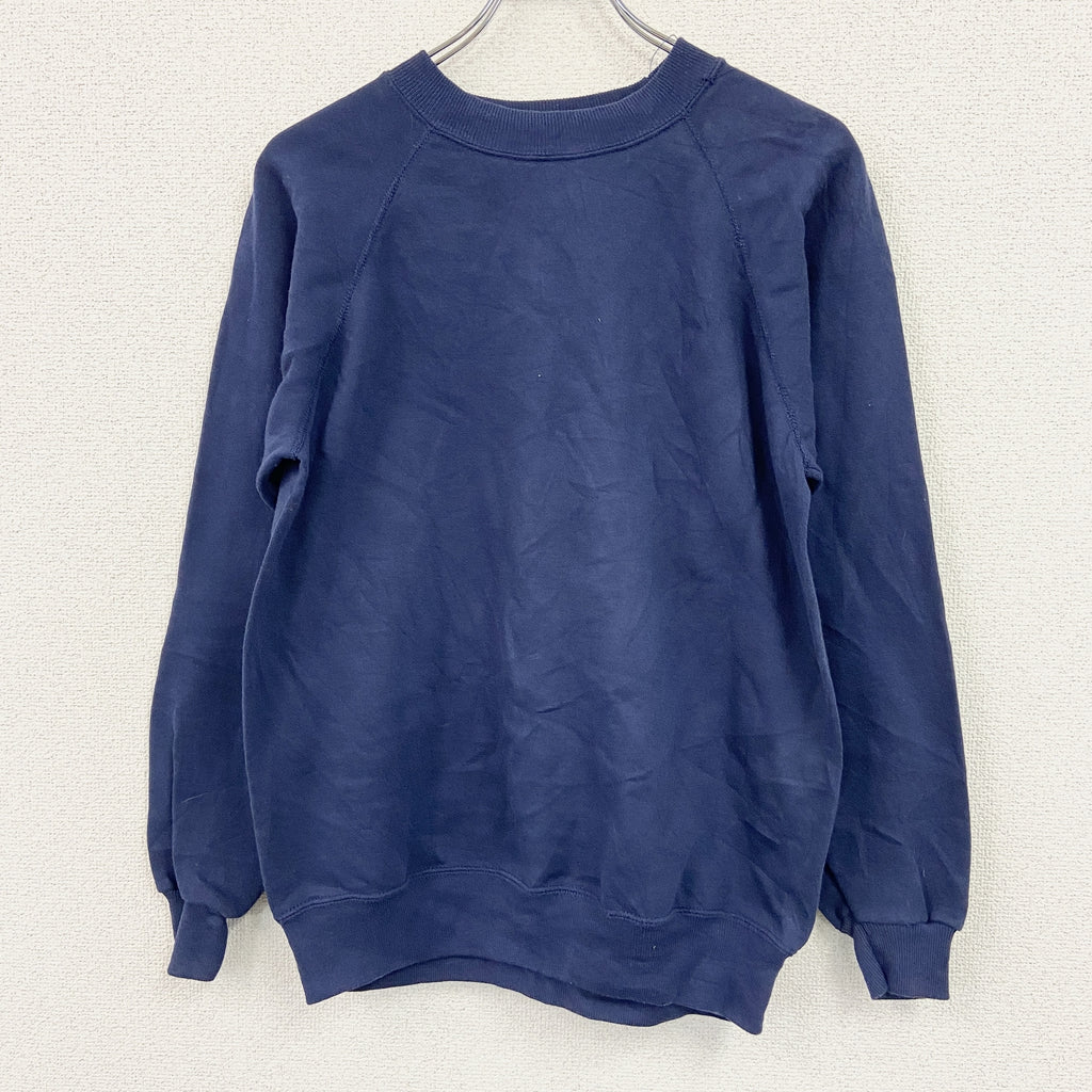 ～90s　Hanes　ヘインズ　スウェット/トレーナー　ラグランスリーブ　ヴィンテージ　紺　ネイビー　Mサイズ スウェットトップス メンズ コットン 古着