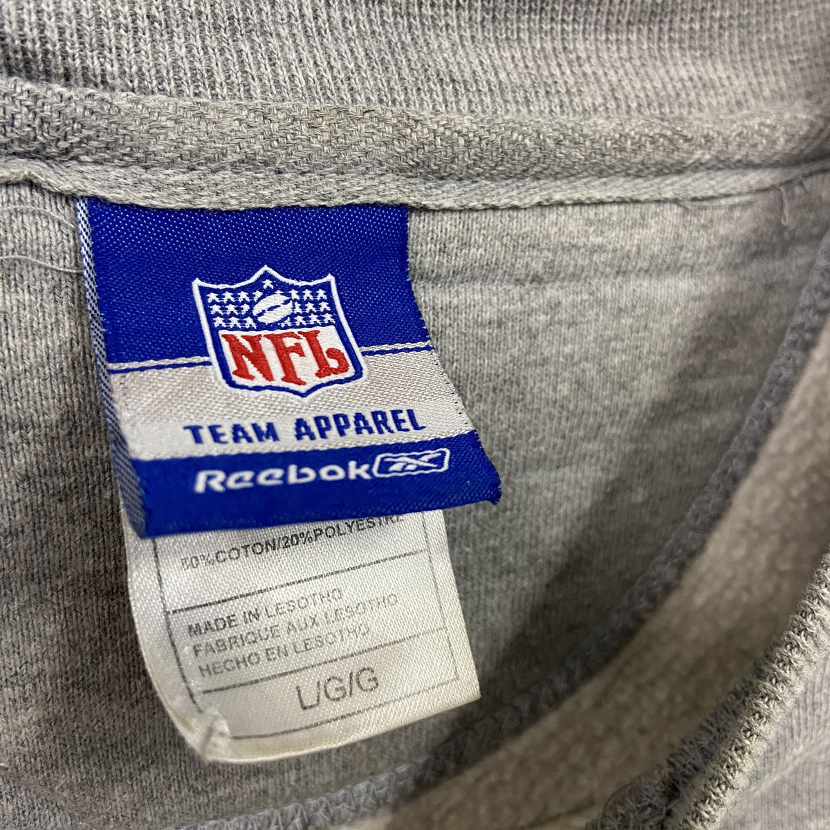 Reebok　リーボック　NFL　グリーンベイパッカーズ スウェット/トレーナー　アーチプリント　アメフト　灰色　グレー　Lサイズ スウェットトップス メンズ コットン 古着