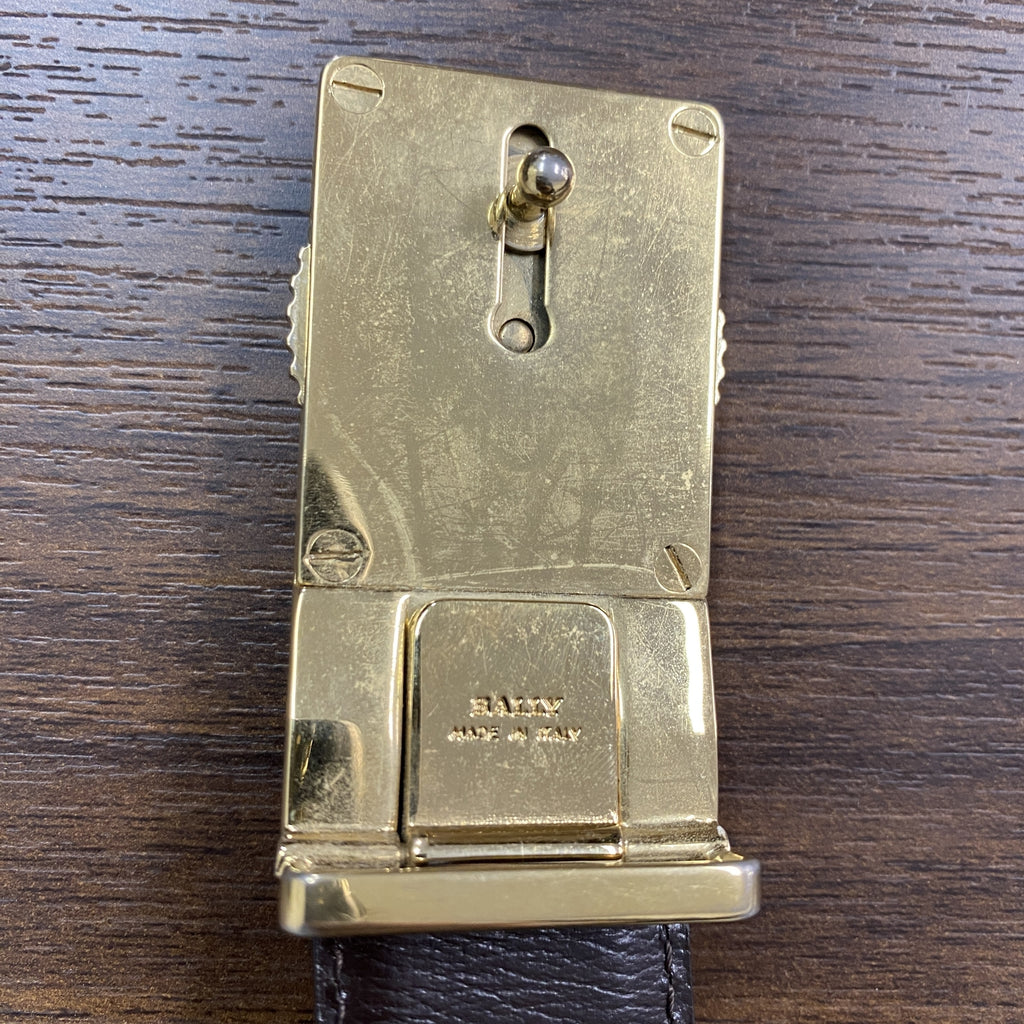 BALLY　バリー　レザーベルト　黒　ブラック メンズ 古着