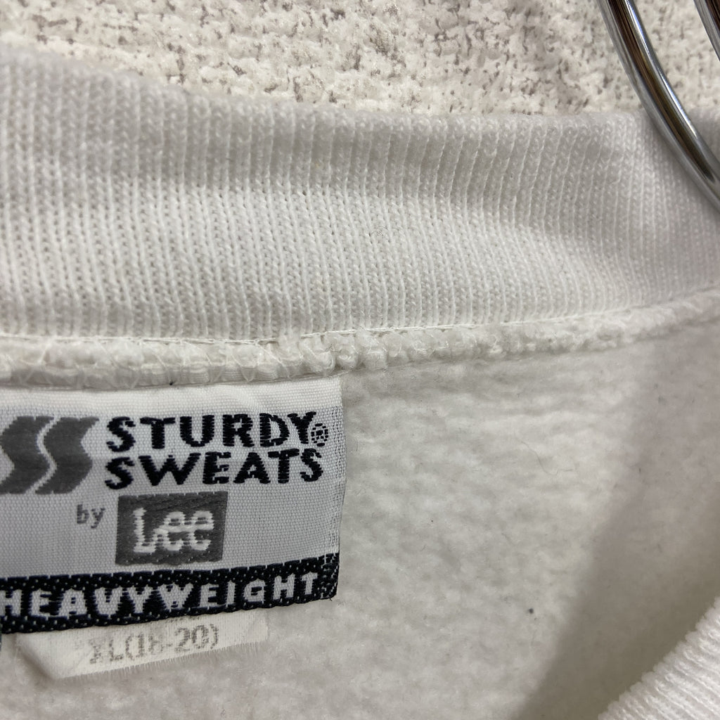 ～90s　Lee　リー　STURDY SWEATS　スウェット/トレーナー　ヴィンテージ　白　ホワイト　XLサイズ スウェットトップス メンズ コットン 古着
