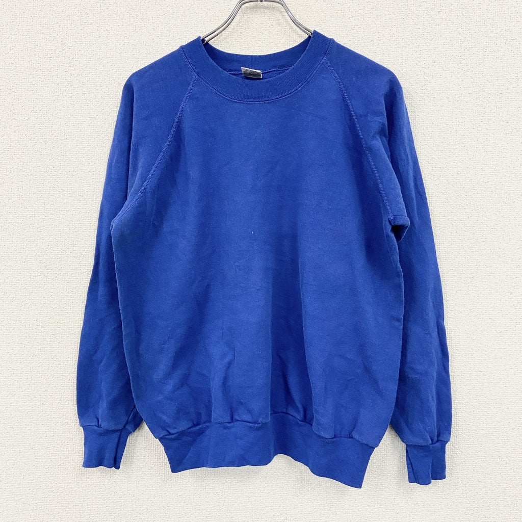 90s　JEMORGAN　ジェーイーモルガン　スウェット/トレーナー　ラグランスリーブ　ヴィンテージ　青　ブルー　Lサイズ スウェットトップス メンズ コットン 古着