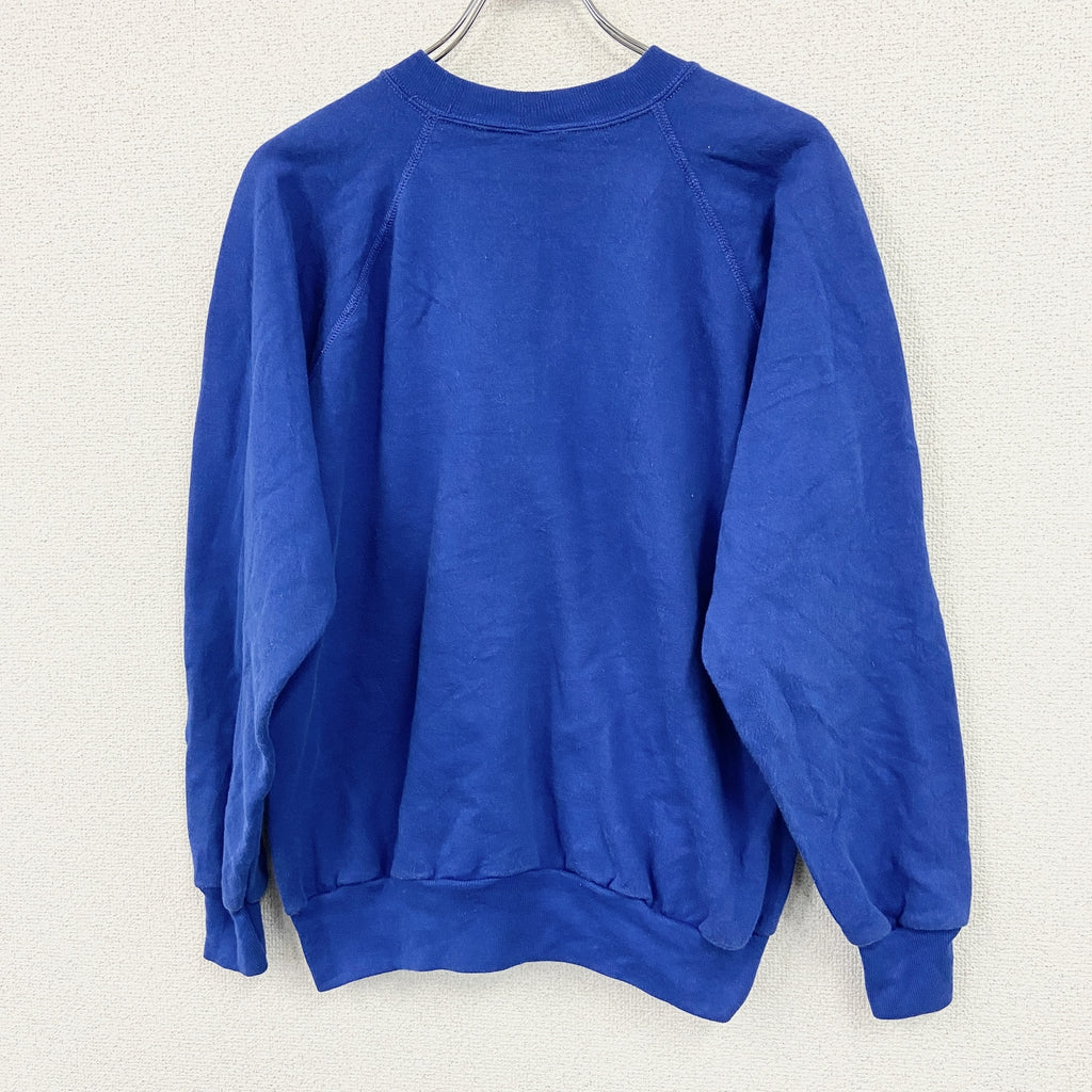 90s　JEMORGAN　ジェーイーモルガン　スウェット/トレーナー　ラグランスリーブ　ヴィンテージ　青　ブルー　Lサイズ スウェットトップス メンズ コットン 古着