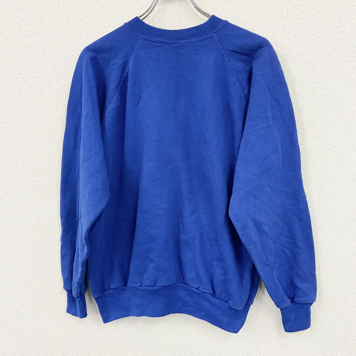 90s　JEMORGAN　ジェーイーモルガン　スウェット/トレーナー　ラグランスリーブ　ヴィンテージ　青　ブルー　Lサイズ スウェットトップス メンズ コットン 古着