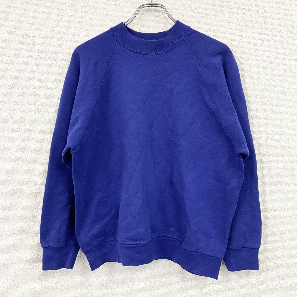 90s～　FRUIT OF THE LOOM　フルーツオブザルーム　スウェット/トレーナー　ラグランスリーブ　ヴィンテージ　青　ブルー　Lサイズ スウェットトップス メンズ コットン 古着