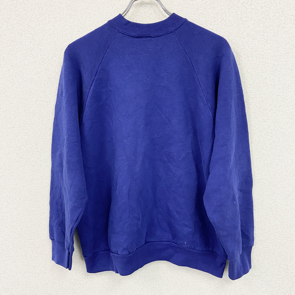 90s～　FRUIT OF THE LOOM　フルーツオブザルーム　スウェット/トレーナー　ラグランスリーブ　ヴィンテージ　青　ブルー　Lサイズ スウェットトップス メンズ コットン 古着