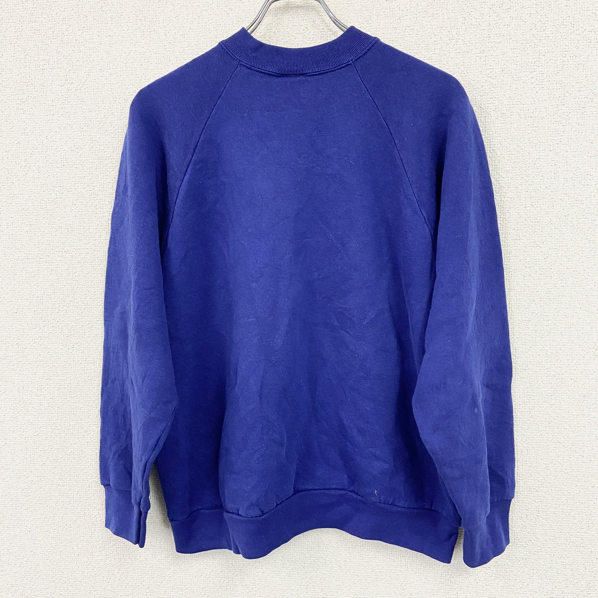 90s～　FRUIT OF THE LOOM　フルーツオブザルーム　スウェット/トレーナー　ラグランスリーブ　ヴィンテージ　青　ブルー　Lサイズ スウェットトップス メンズ コットン 古着
