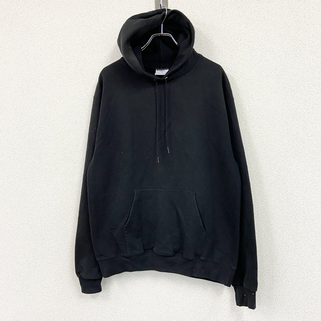 Champion　チャンピオン　スウェットパーカー/フーディー　目無し　黒　ブラック　Lサイズ トレーナー スウェットトップス フード付き 古着