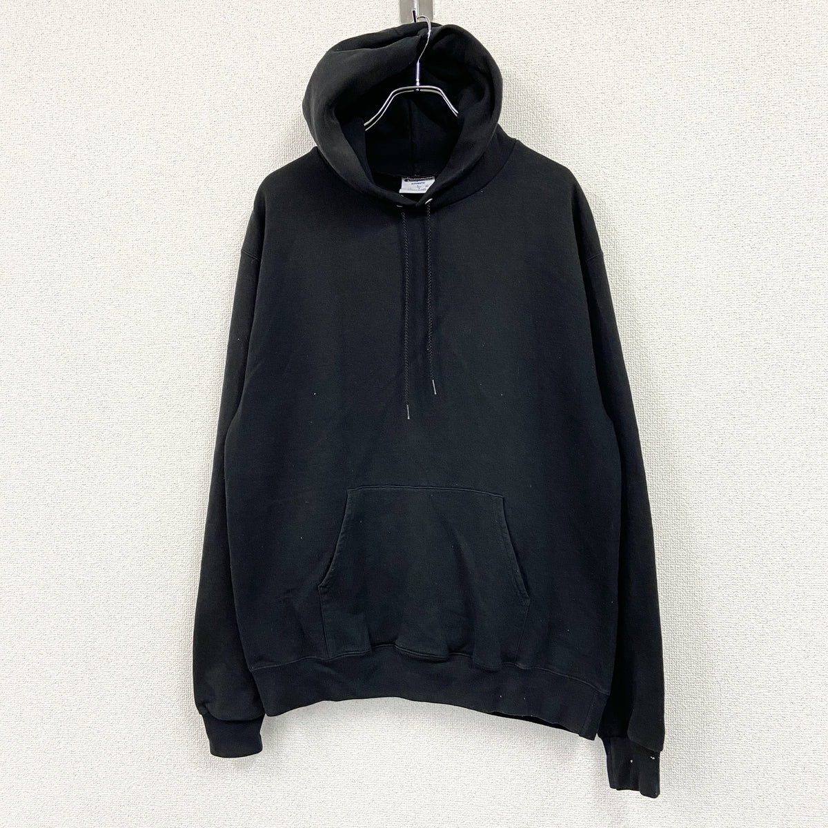 Champion　チャンピオン　スウェットパーカー/フーディー　目無し　黒　ブラック　Lサイズ トレーナー スウェットトップス フード付き 古着