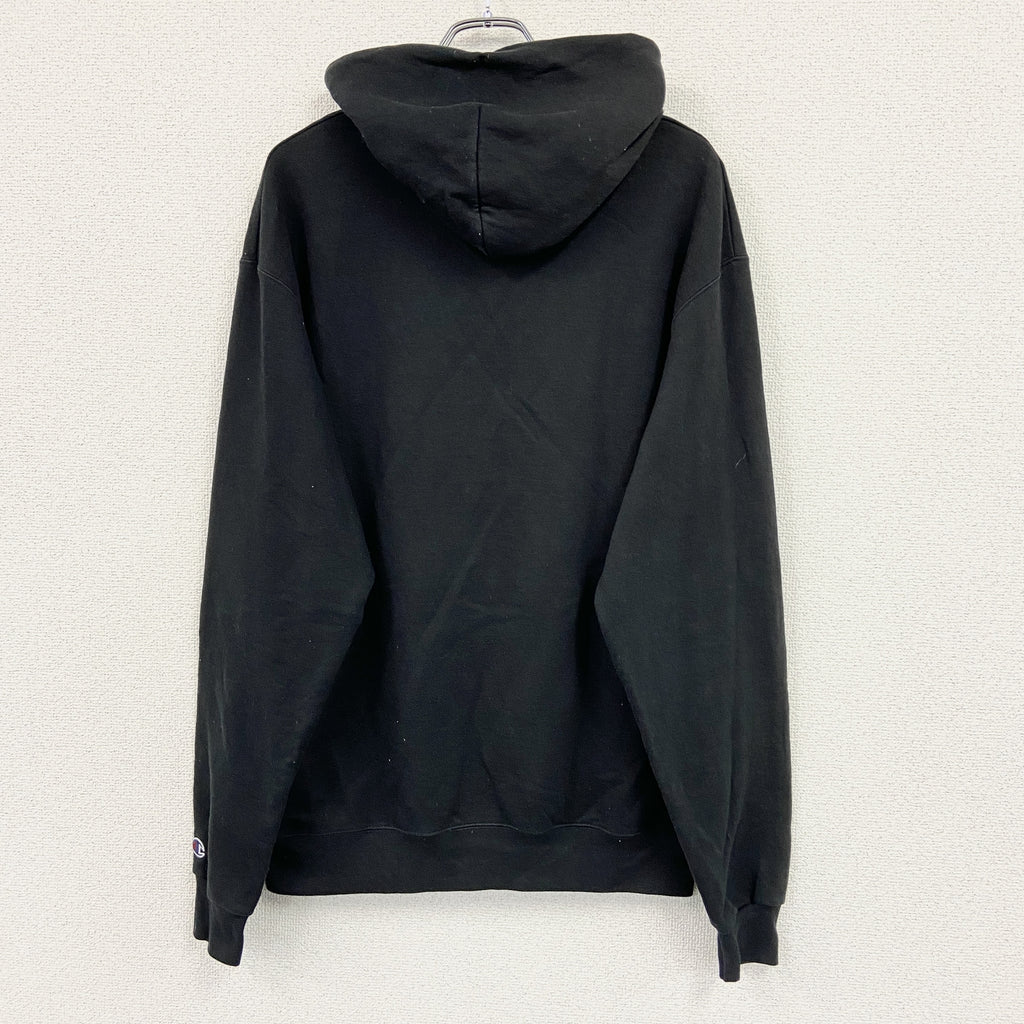 Champion　チャンピオン　スウェットパーカー/フーディー　目無し　黒　ブラック　Lサイズ トレーナー スウェットトップス フード付き 古着
