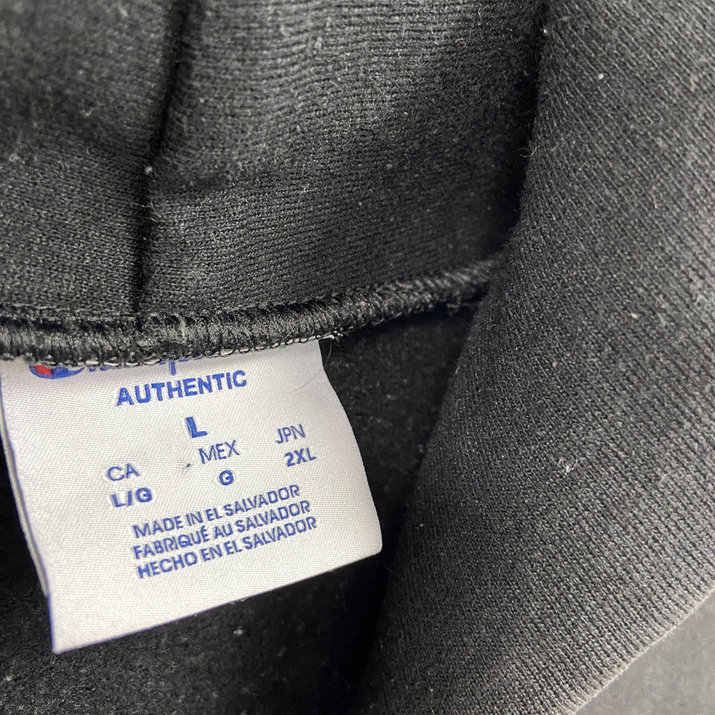 Champion　チャンピオン　スウェットパーカー/フーディー　目無し　黒　ブラック　Lサイズ トレーナー スウェットトップス フード付き 古着