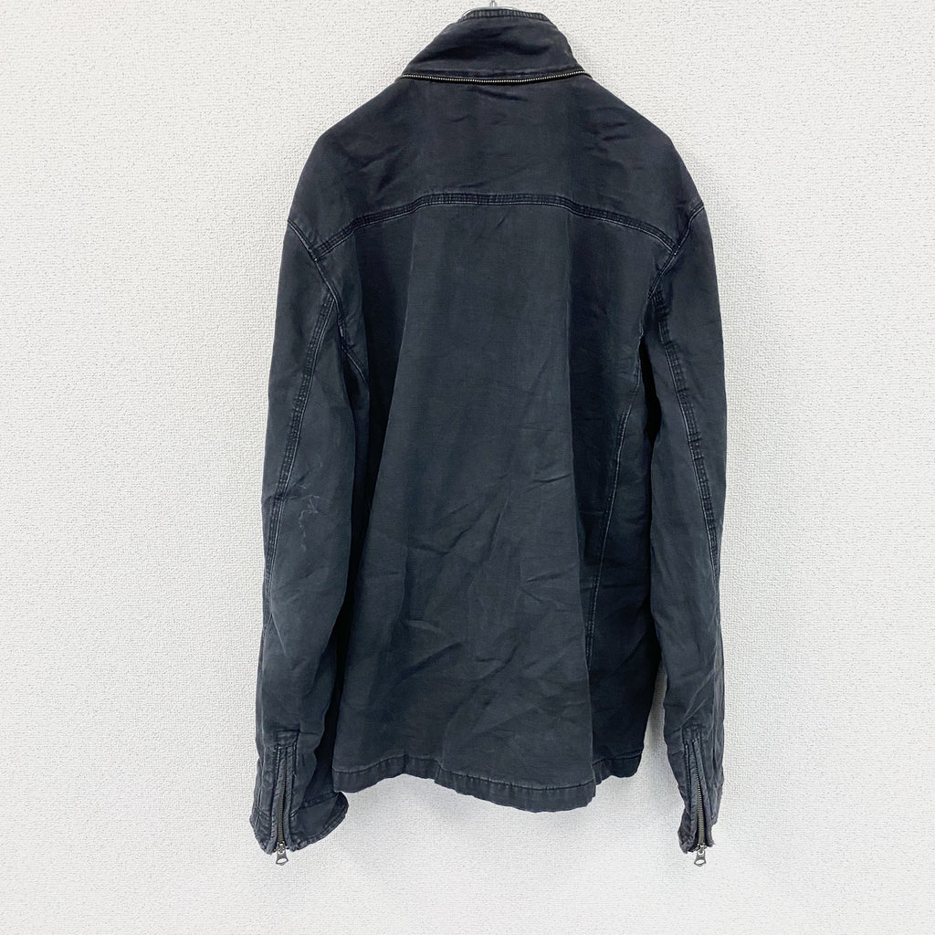 Hilfiger Denim　ヒルフィガーデニム　デニムジャケット/Gジャン　黒　ブラック　XLサイズ デニムアウター メンズ コットン 古着