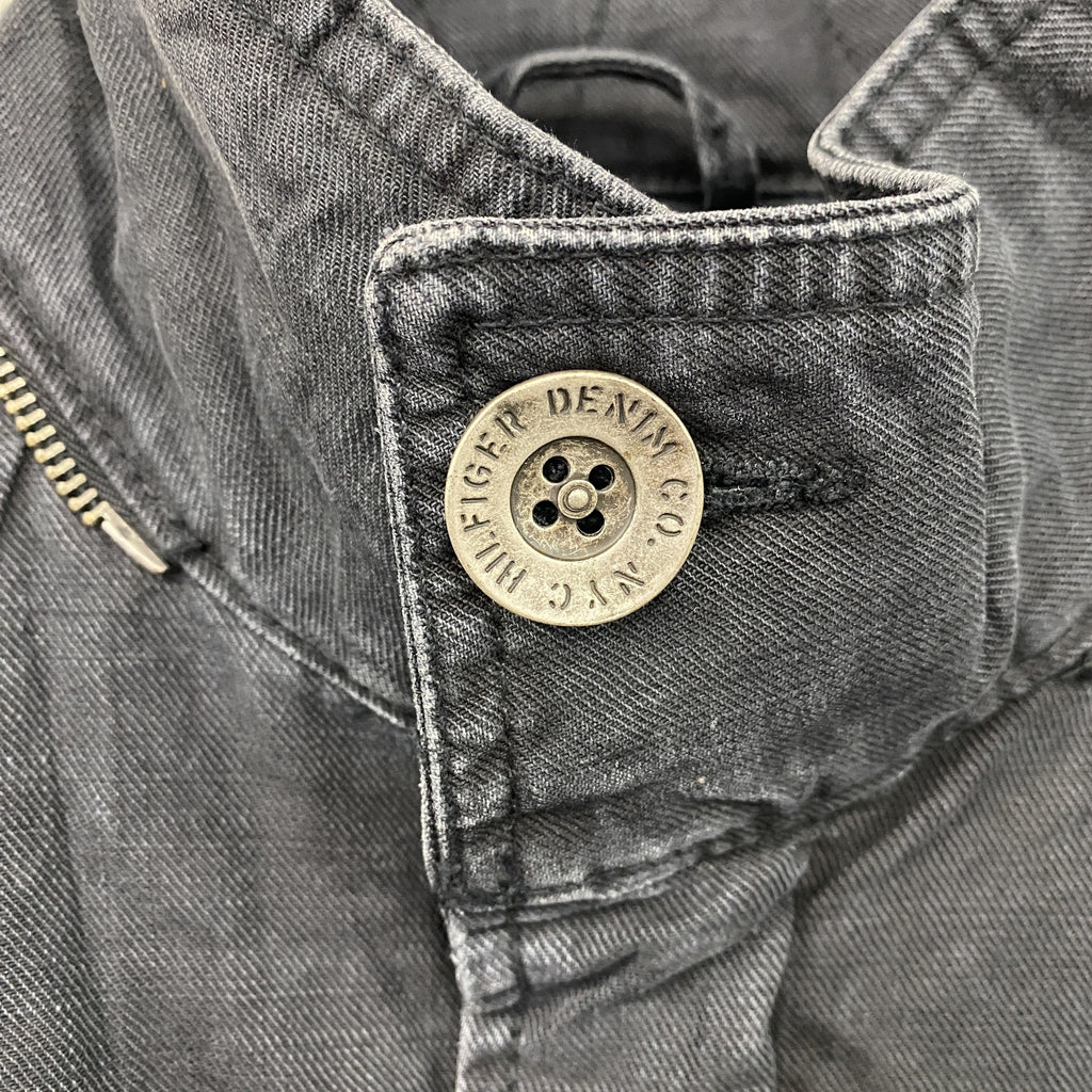 Hilfiger Denim　ヒルフィガーデニム　デニムジャケット/Gジャン　黒　ブラック　XLサイズ デニムアウター メンズ コットン 古着
