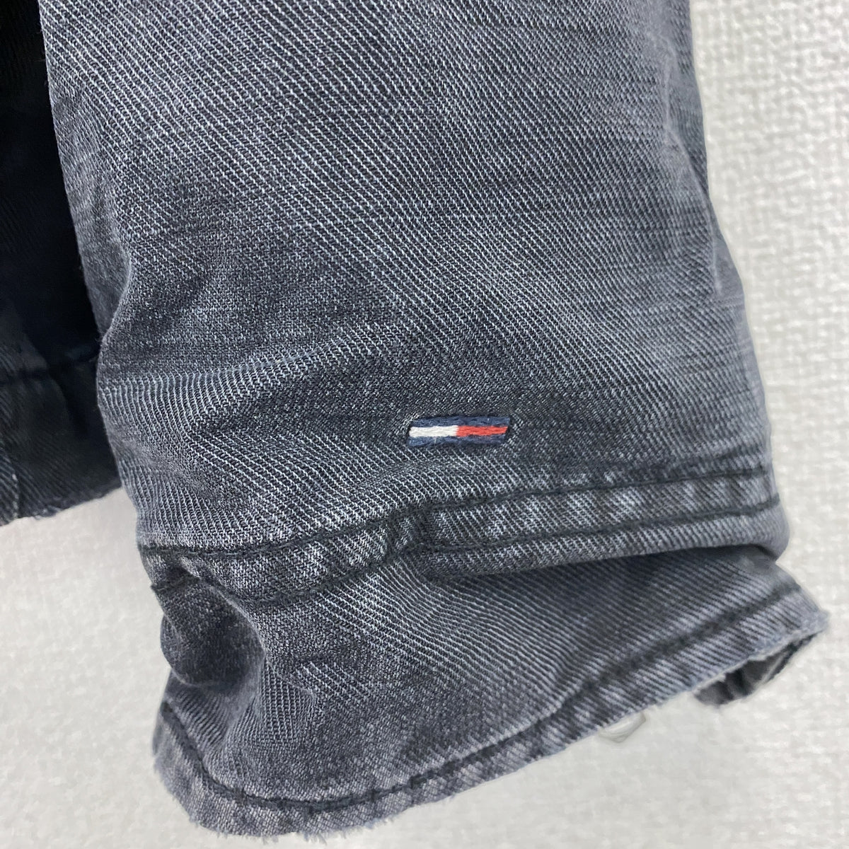 Hilfiger Denim　ヒルフィガーデニム　デニムジャケット/Gジャン　黒　ブラック　XLサイズ デニムアウター メンズ コットン 古着