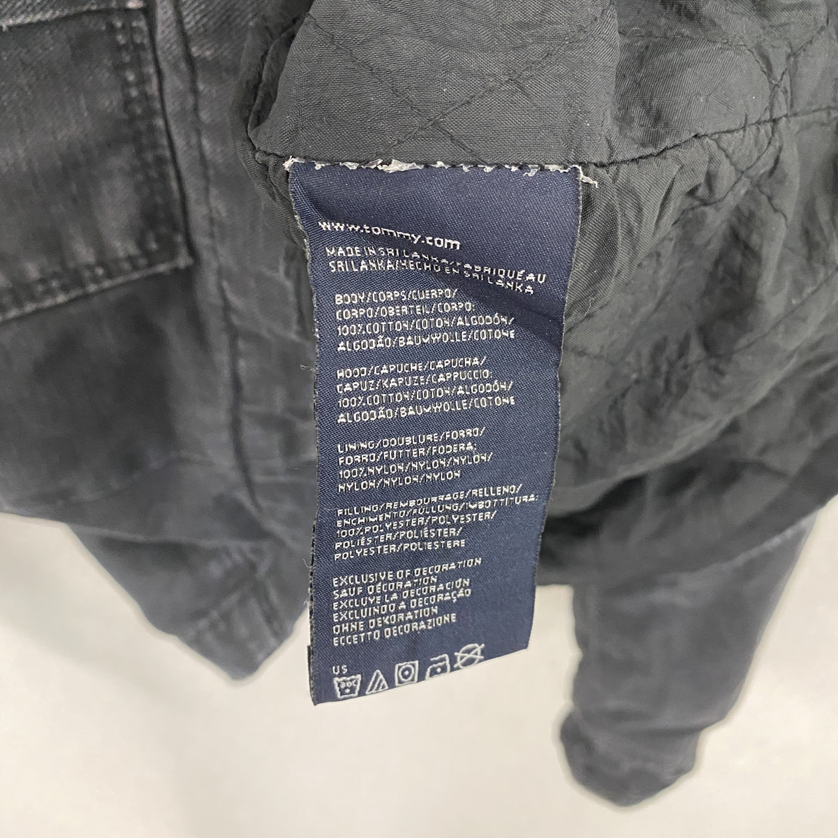 Hilfiger Denim　ヒルフィガーデニム　デニムジャケット/Gジャン　黒　ブラック　XLサイズ デニムアウター メンズ コットン 古着