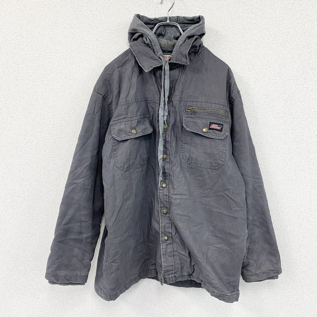 Dickies　ディッキーズ　デニムドジャケット/フーディー　ダークグレー　Lサイズ Gジャン デニムアウター メンズ 古着