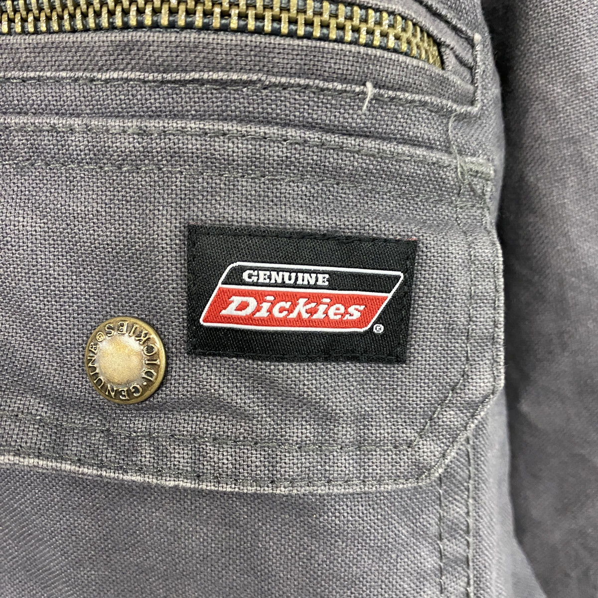 Dickies　ディッキーズ　デニムドジャケット/フーディー　ダークグレー　Lサイズ Gジャン デニムアウター メンズ 古着
