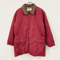90s　Eddie Bauer　エディバウアー　ダウンジャケット　レザーカラー　ヴィンテージ　赤　レッド　Sサイズ　古着