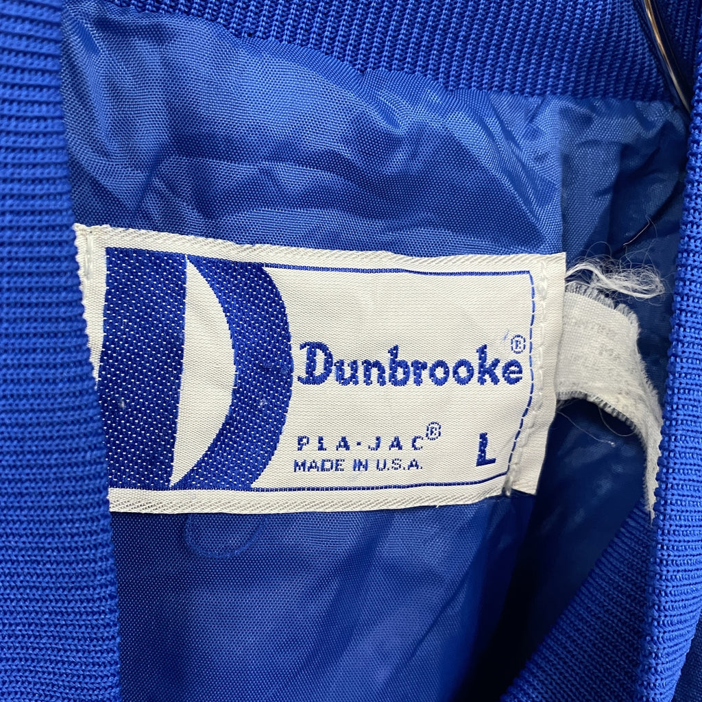 ～90s　Dunbrooke　ダンブルック　スタジャン/スタジアムジャケット　ヴィンテージ　青　ブルー　Lサイズ スタジアムジャンパー メンズ 古着