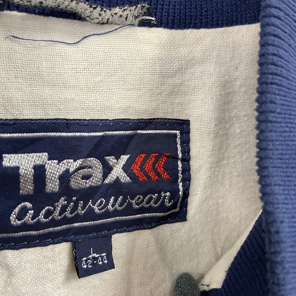 90s～　Trax Activewear　コーチジャケット　ラグランスリーブ　ヴィンテージ　紺　ネイビー　Lサイズ　古着