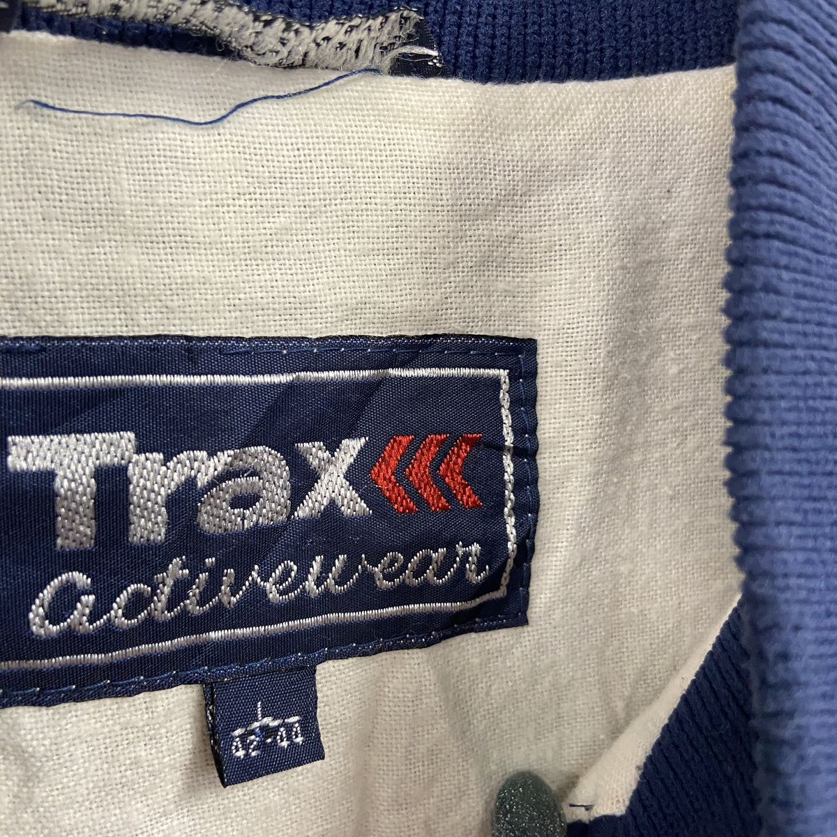 90s～　Trax Activewear　コーチジャケット　ラグランスリーブ　ヴィンテージ　紺　ネイビー　Lサイズ　古着