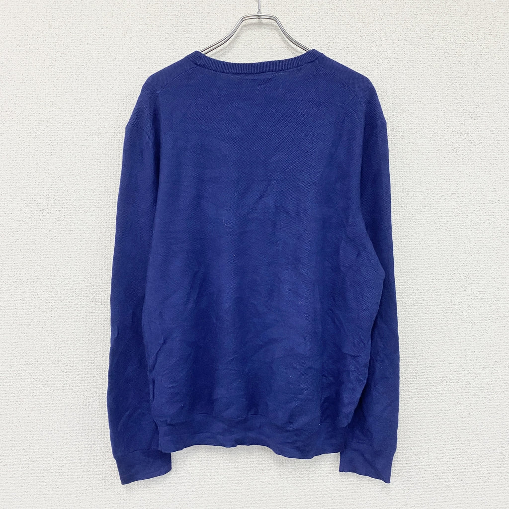 POLO RALPH LAUREN　ポロラルフローレン　ニットセーター　青　ブルー　XLサイズ　古着