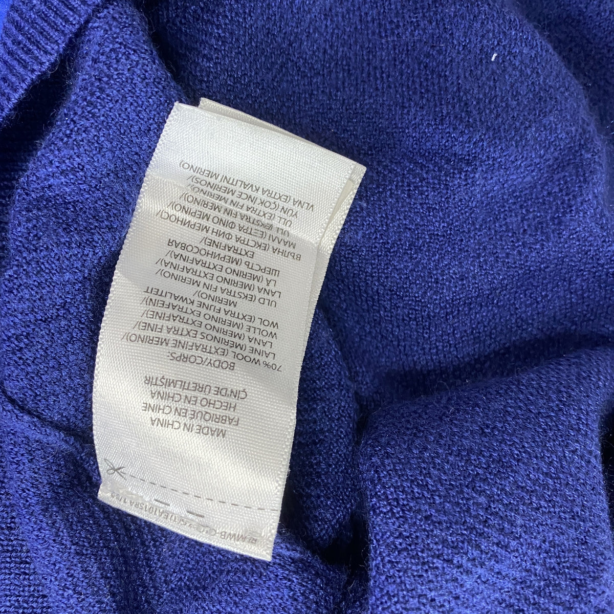 POLO RALPH LAUREN　ポロラルフローレン　ニットセーター　青　ブルー　XLサイズ　古着