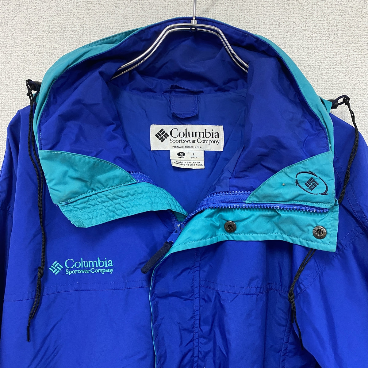 Columbia　コロンビア　マウンテンパーカー　青　ブルー　Lサイズ　古着
